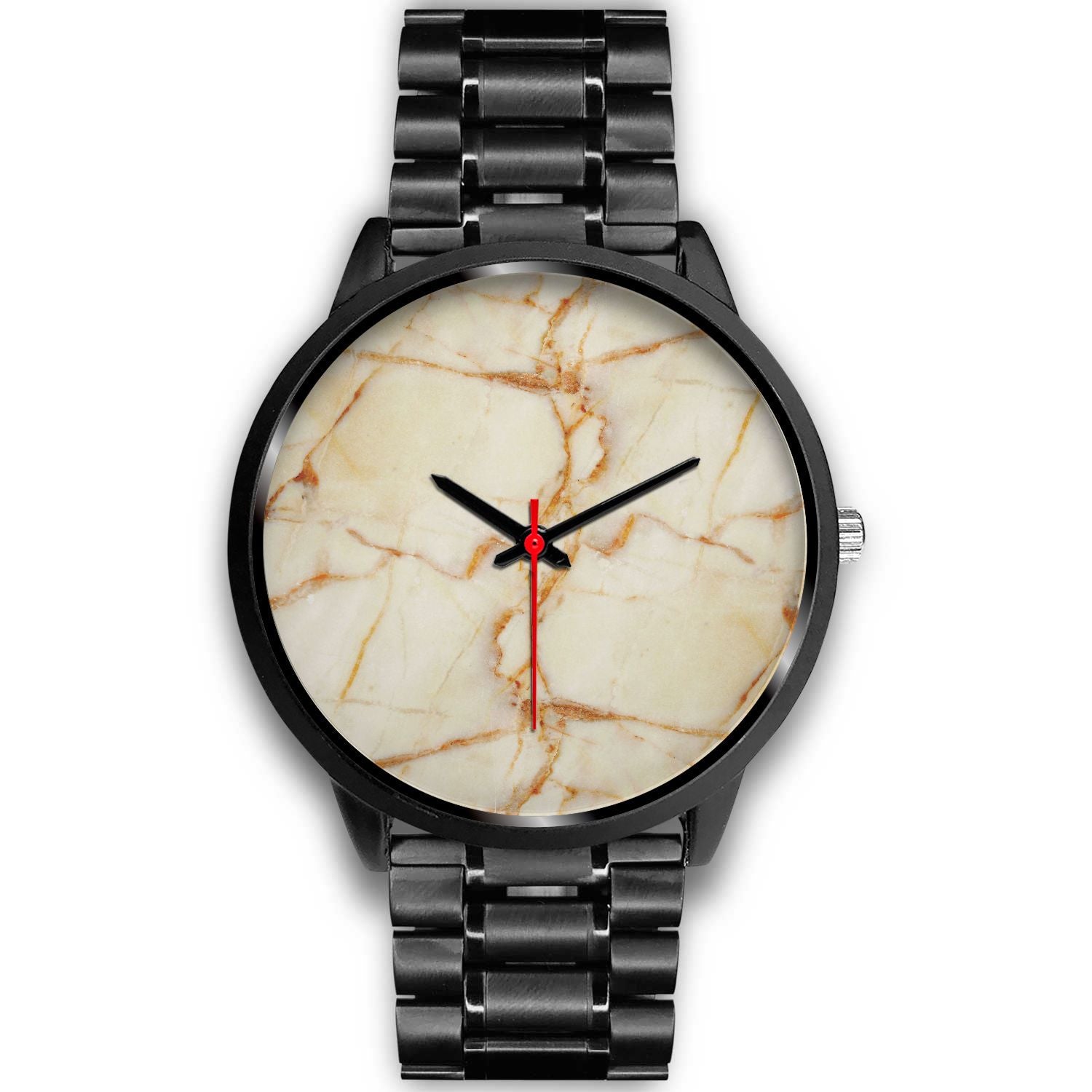 Sugar Brown Marble Print Black Watch