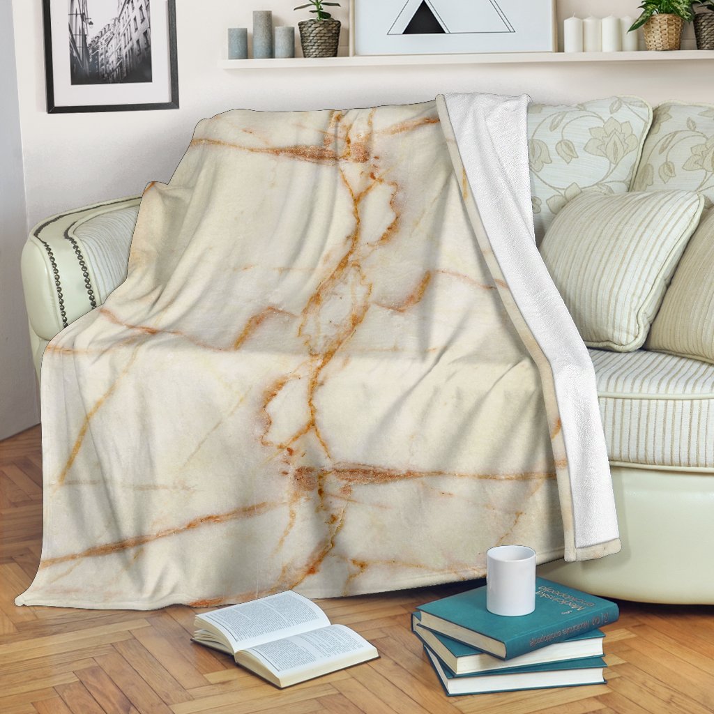 Sugar Brown Marble Print Blanket