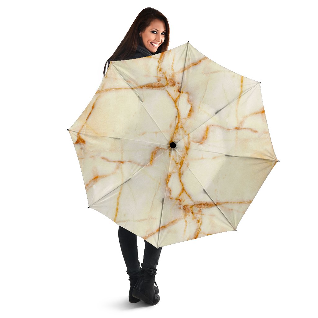 Sugar Brown Marble Print Foldable Umbrella