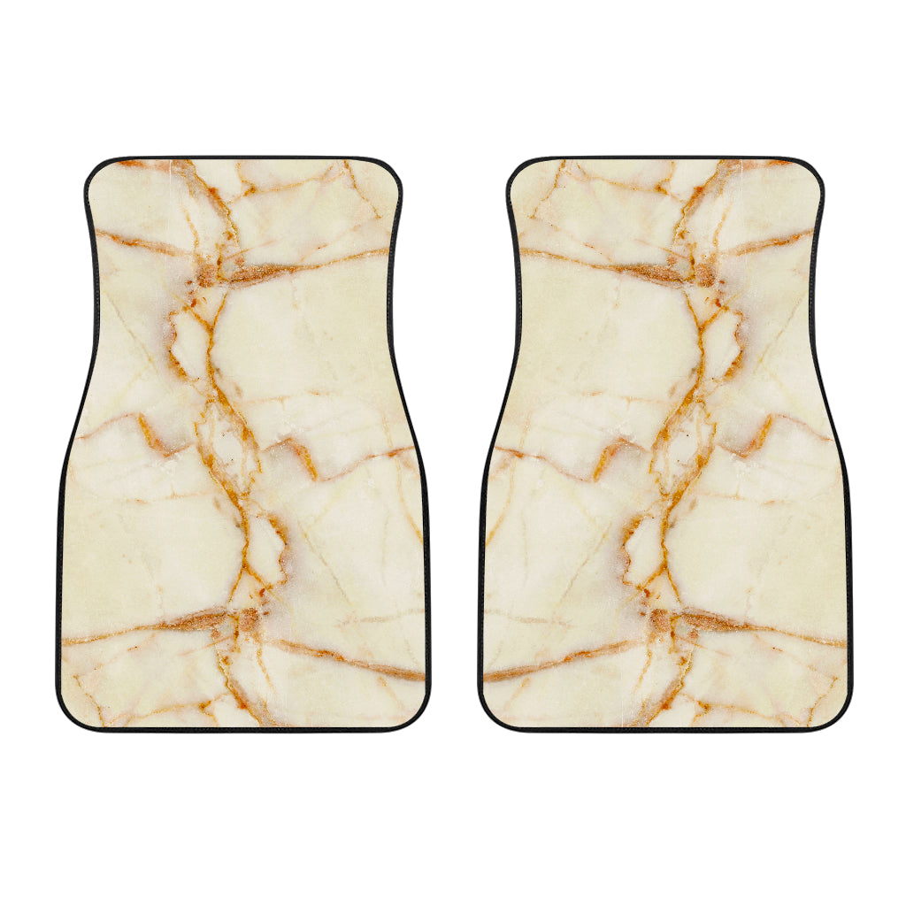 Sugar Brown Marble Print Front Car Floor Mats