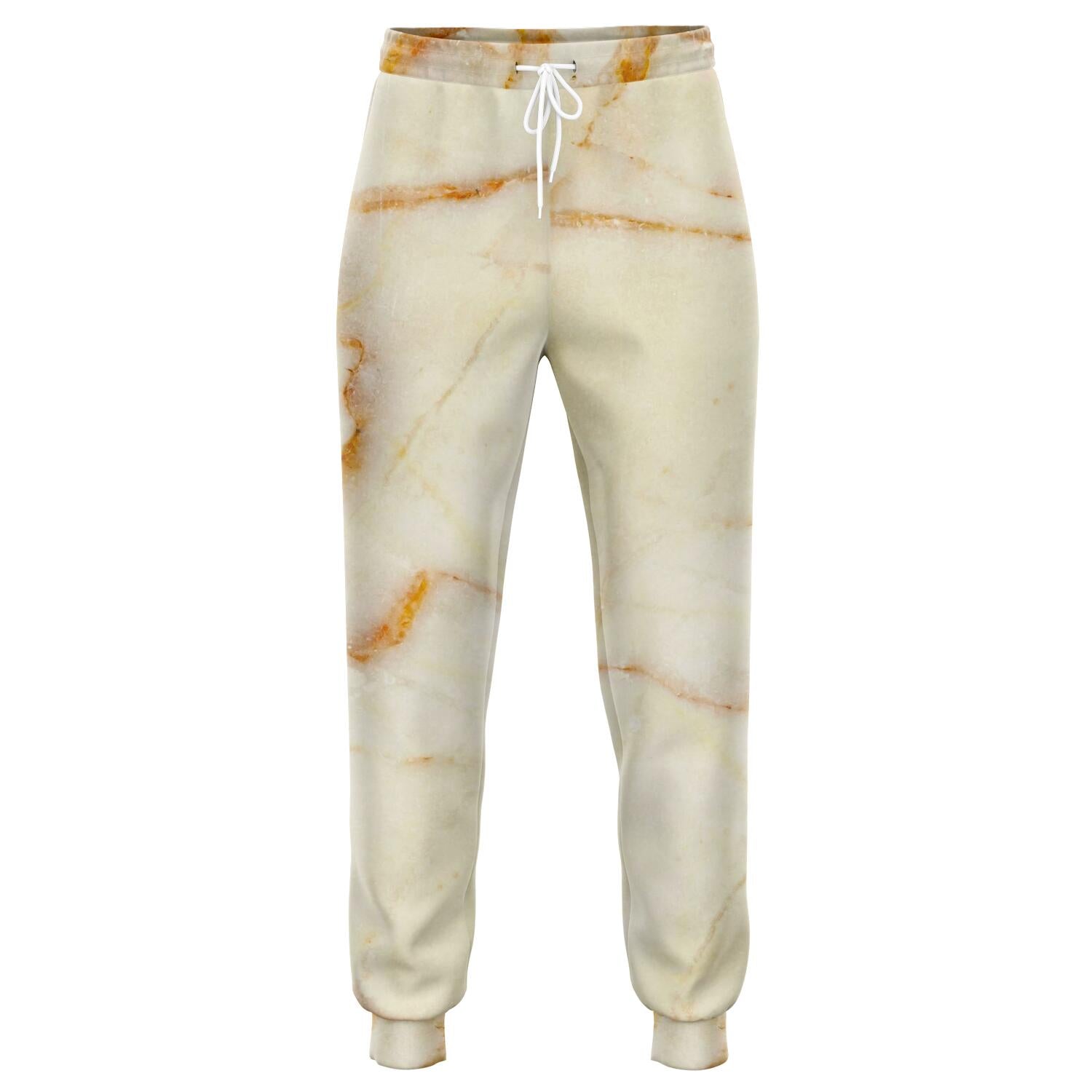 Sugar Brown Marble Print Jogger Pants