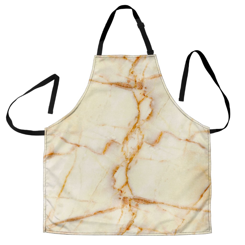 Sugar Brown Marble Print Men's Apron