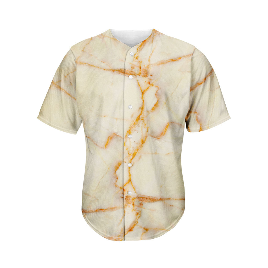 Sugar Brown Marble Print Men's Baseball Jersey