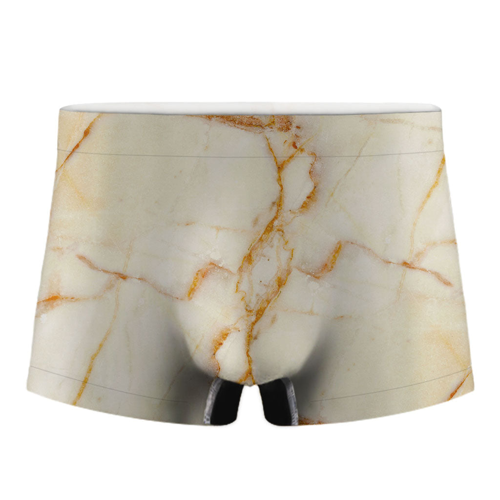 Sugar Brown Marble Print Men's Boxer Briefs