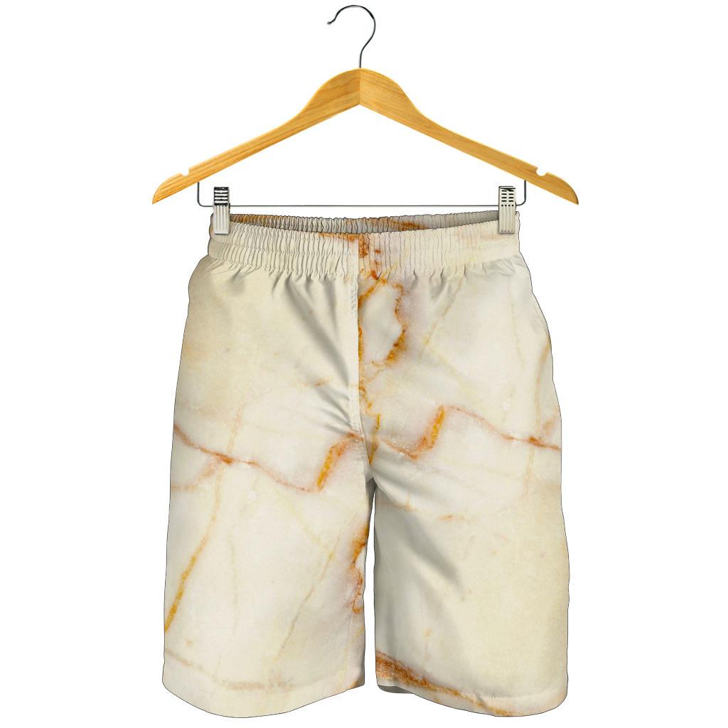 Sugar Brown Marble Print Men's Shorts