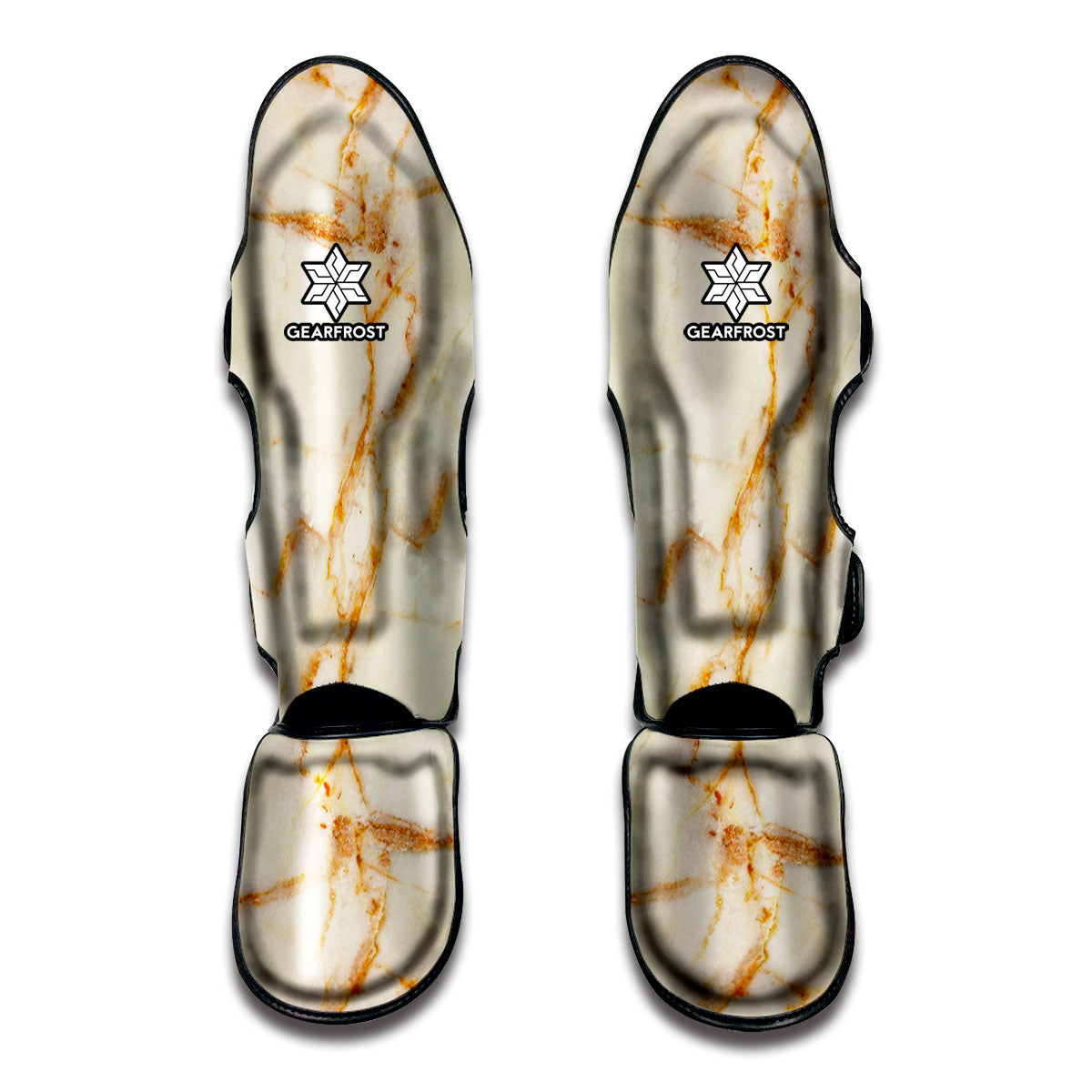 Sugar Brown Marble Print Muay Thai Shin Guards