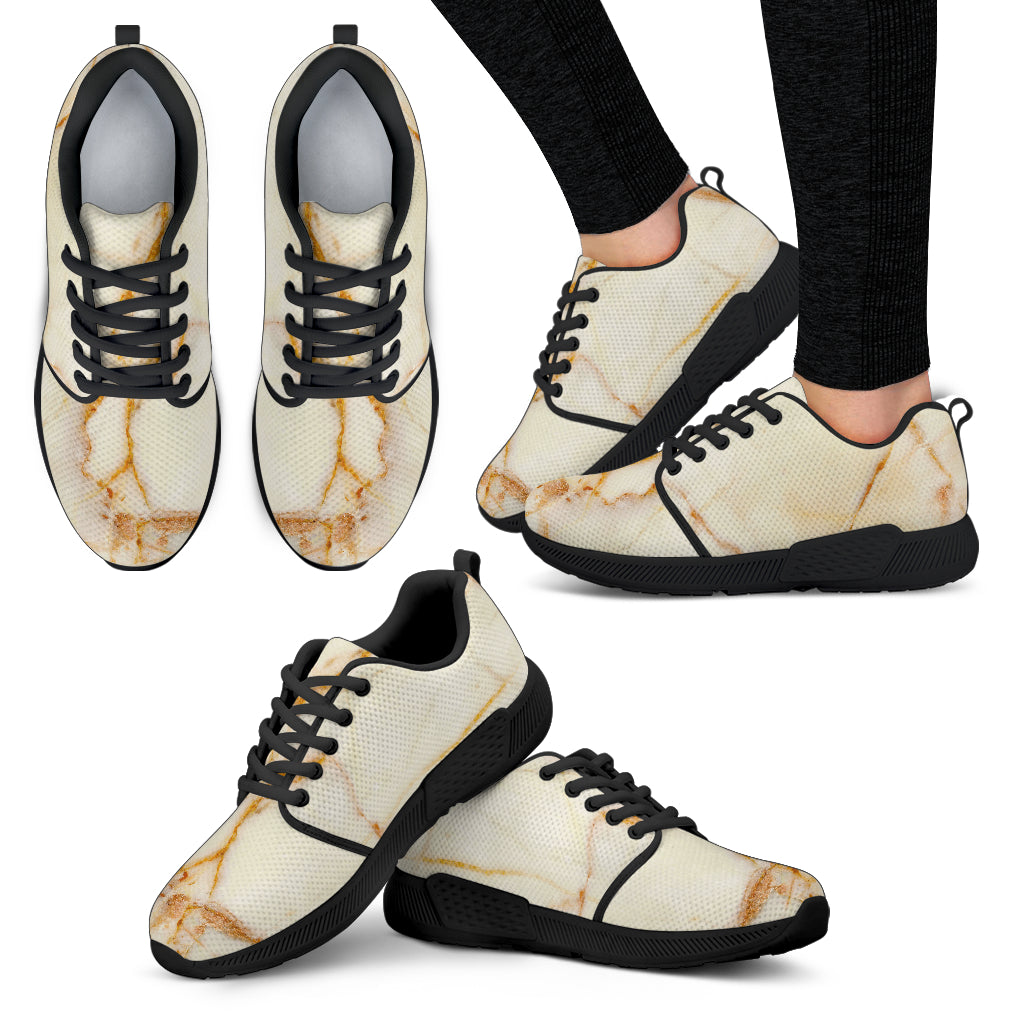 Sugar Brown Marble Print Women's Athletic Shoes