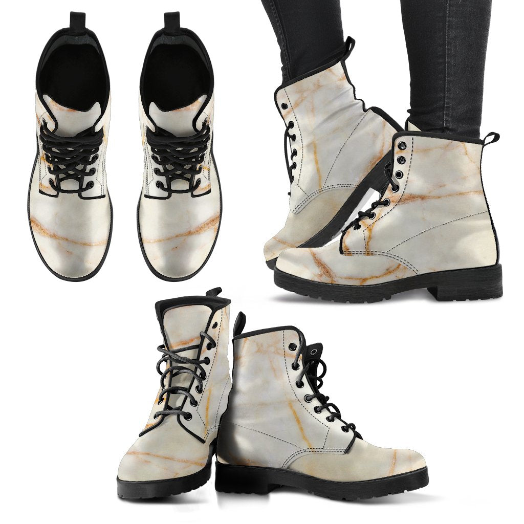 Sugar Brown Marble Print Women's Boots