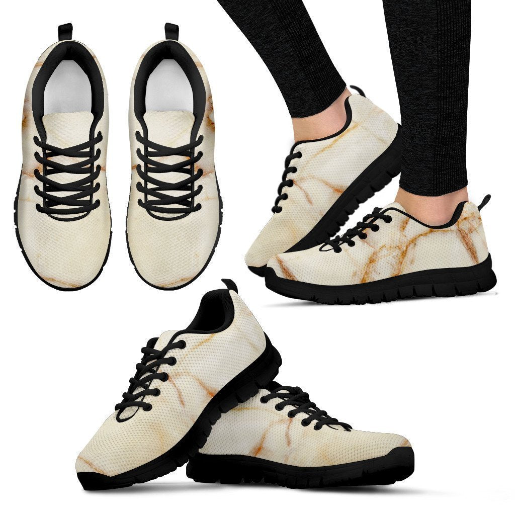 Sugar Brown Marble Print Women's Sneakers