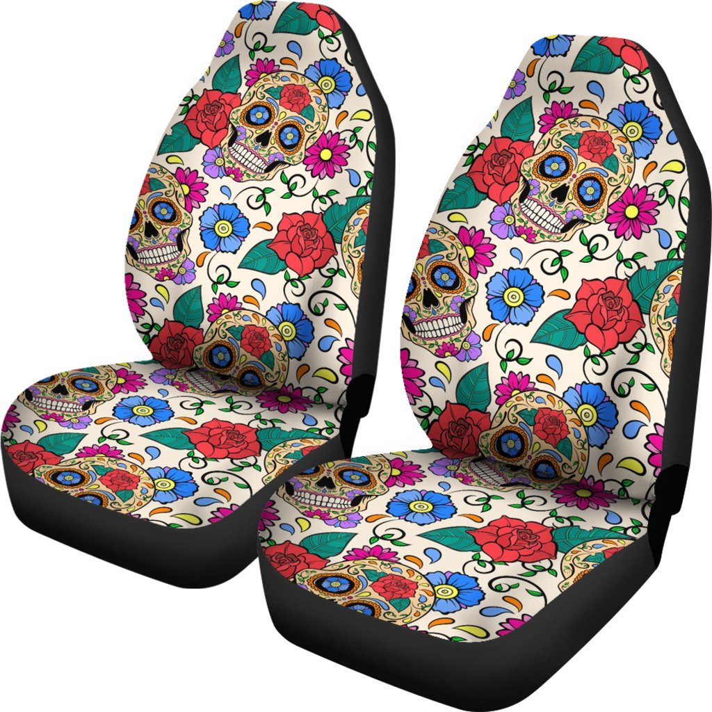 Sugar Skull Universal Fit Car Seat Covers