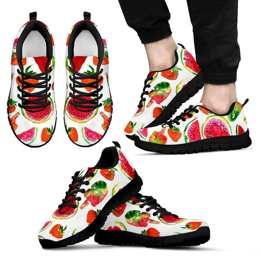 Summer Fruits Watermelon Pattern Print Men's Sneakers