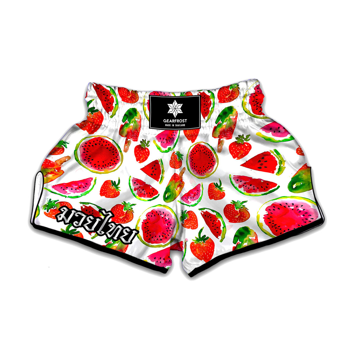 Summer Fruits Watermelon Pattern Print Muay Thai Boxing Shorts