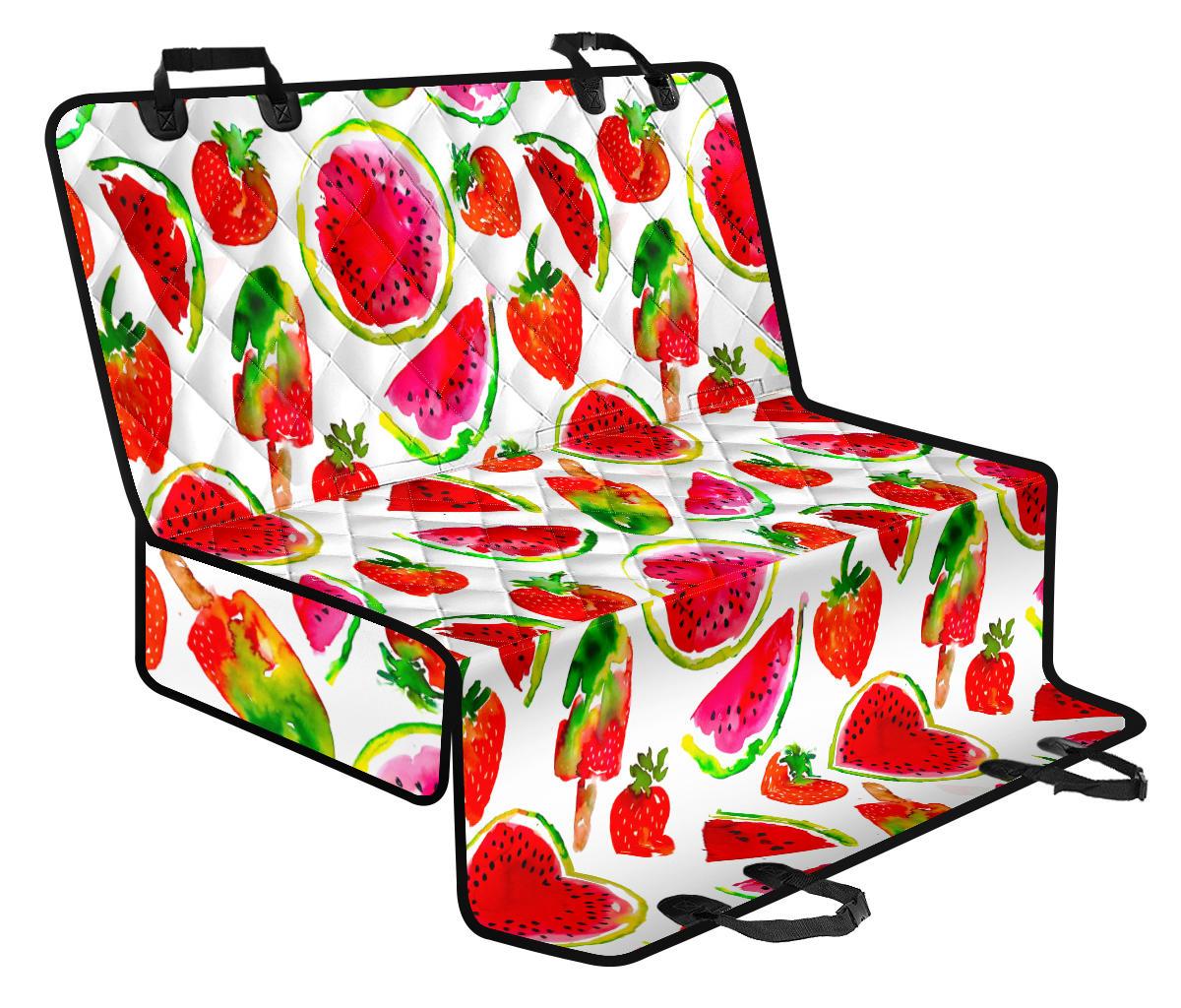 Summer Fruits Watermelon Pattern Print Pet Car Back Seat Cover