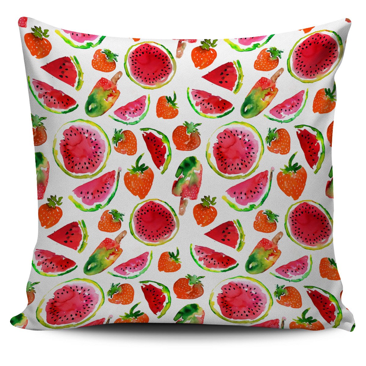 Summer Fruits Watermelon Pattern Print Pillow Cover