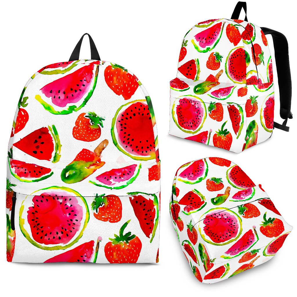 Summer Fruits Watermelon Pattern Print School Backpack