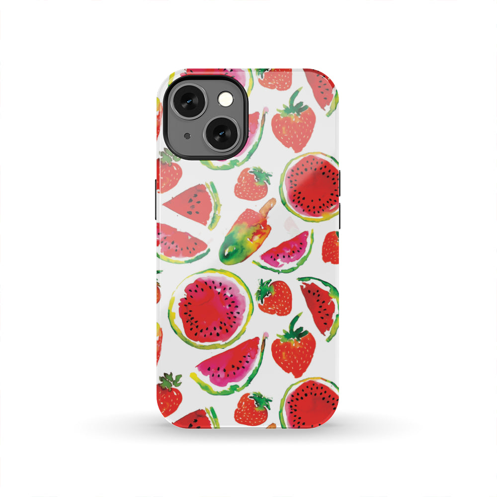 Summer Fruits Watermelon Pattern Print Tough Phone Case