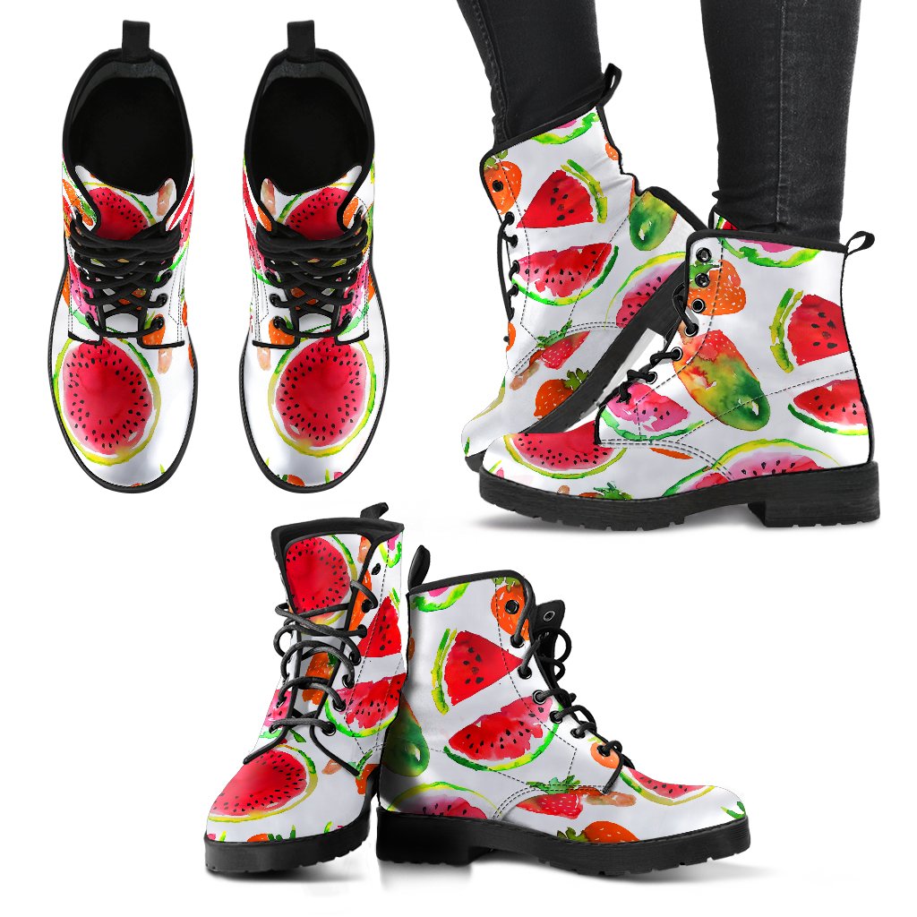 Summer Fruits Watermelon Pattern Print Women's Boots