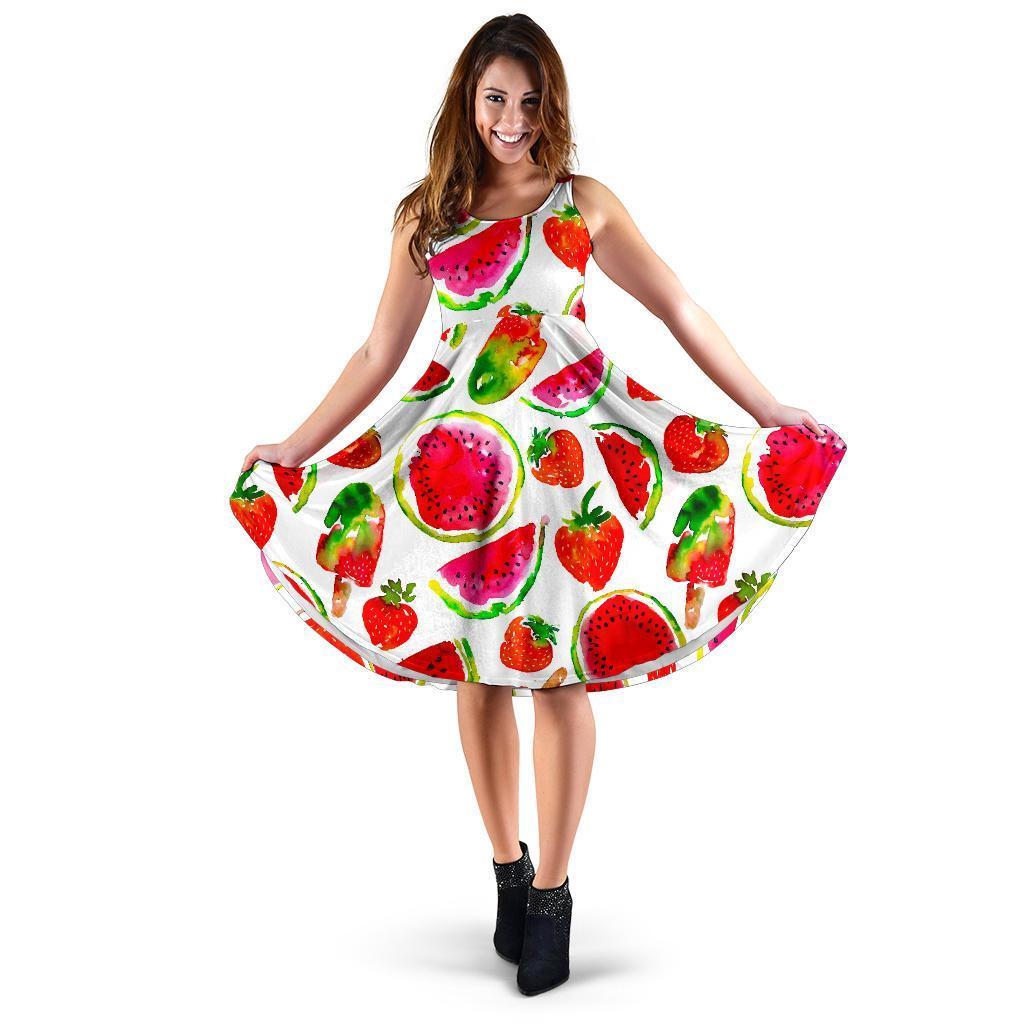 Summer Fruits Watermelon Pattern Print Women's Dress