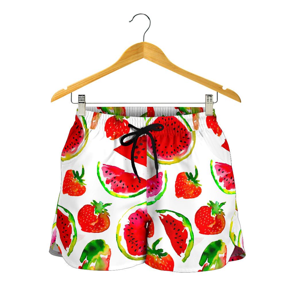 Summer Fruits Watermelon Pattern Print Women's Shorts