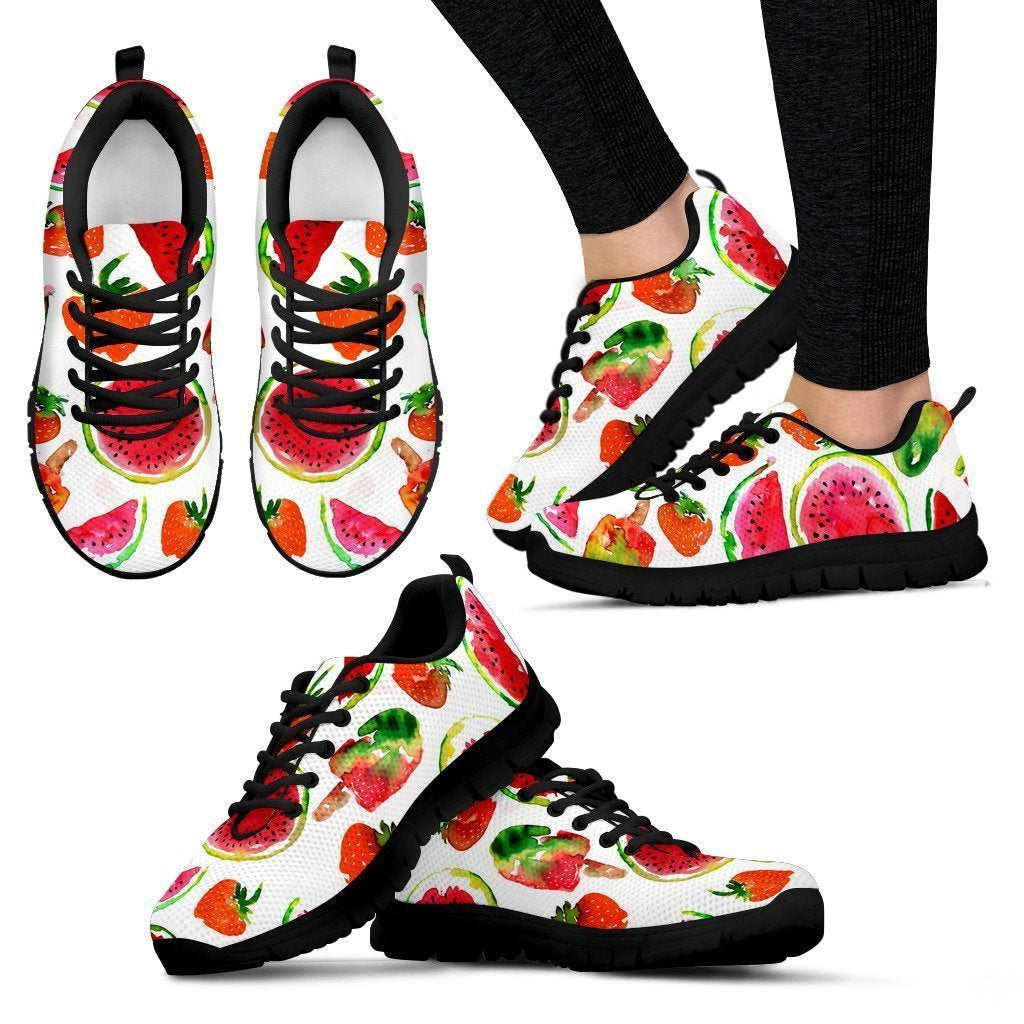 Summer Fruits Watermelon Pattern Print Women's Sneakers