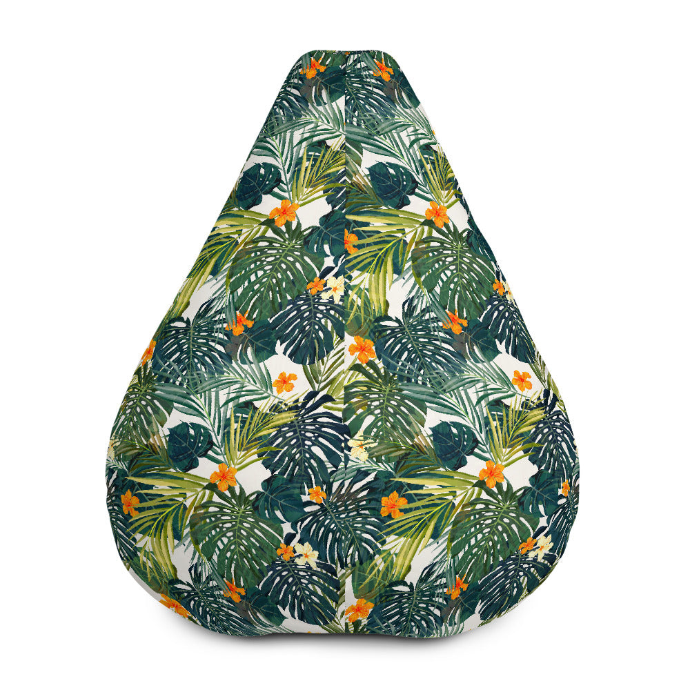 Summer Hawaiian Leaves Pattern Print Bean Bag Cover