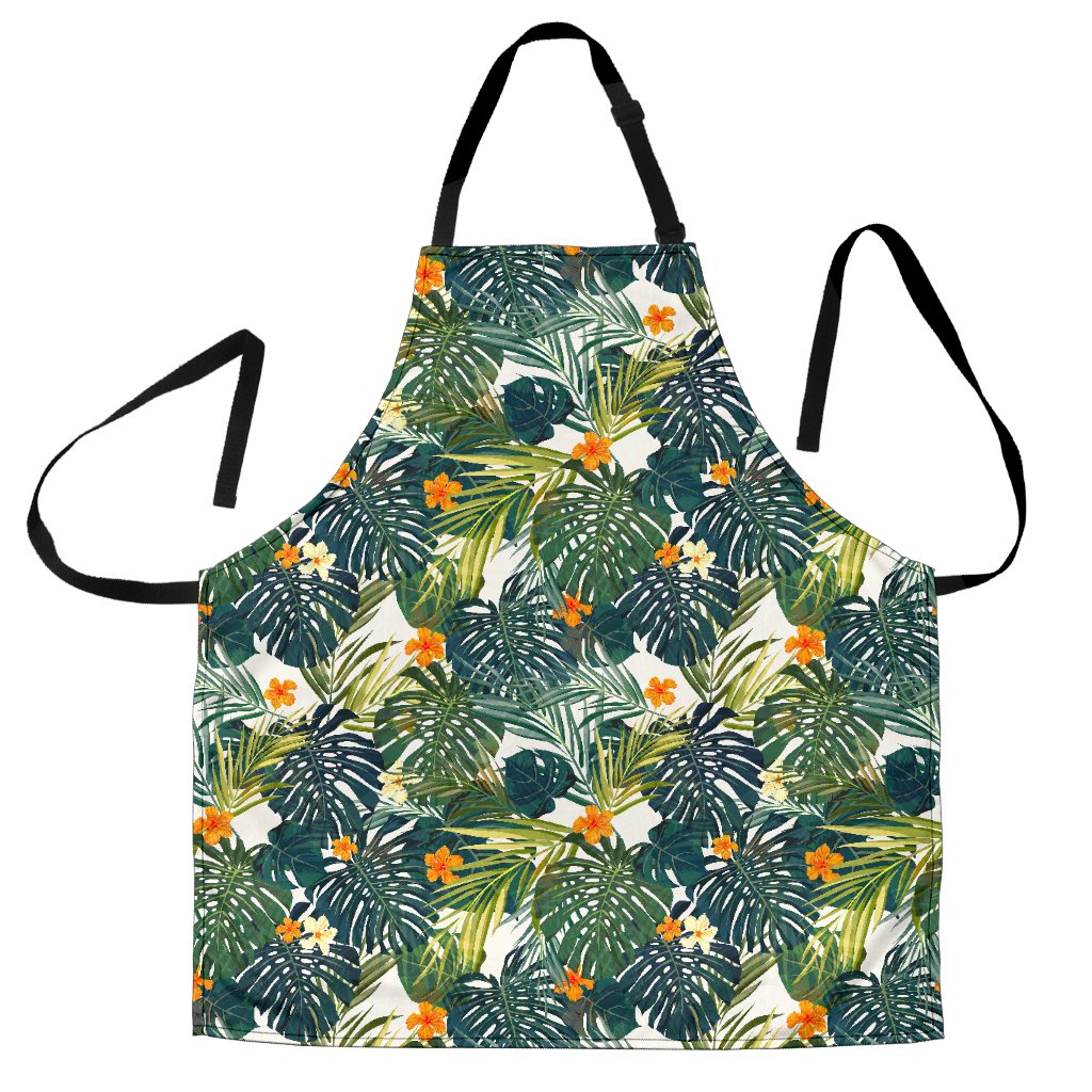 Summer Hawaiian Leaves Pattern Print Men's Apron