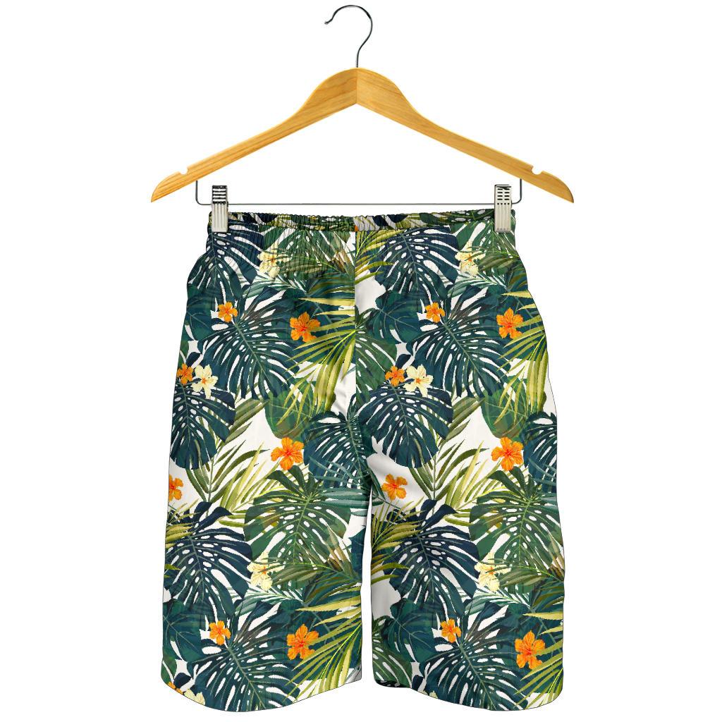 Summer Hawaiian Leaves Pattern Print Men's Shorts