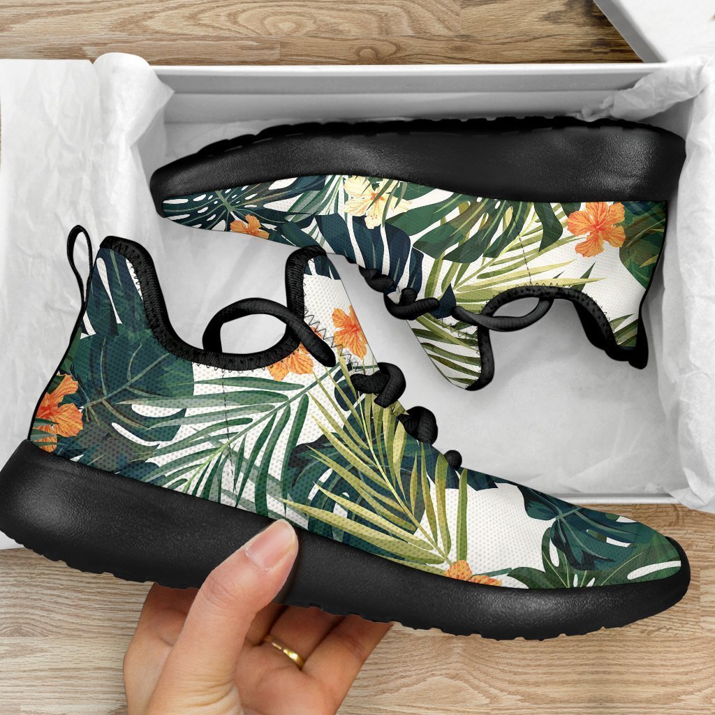 Summer Hawaiian Leaves Pattern Print Mesh Knit Shoes