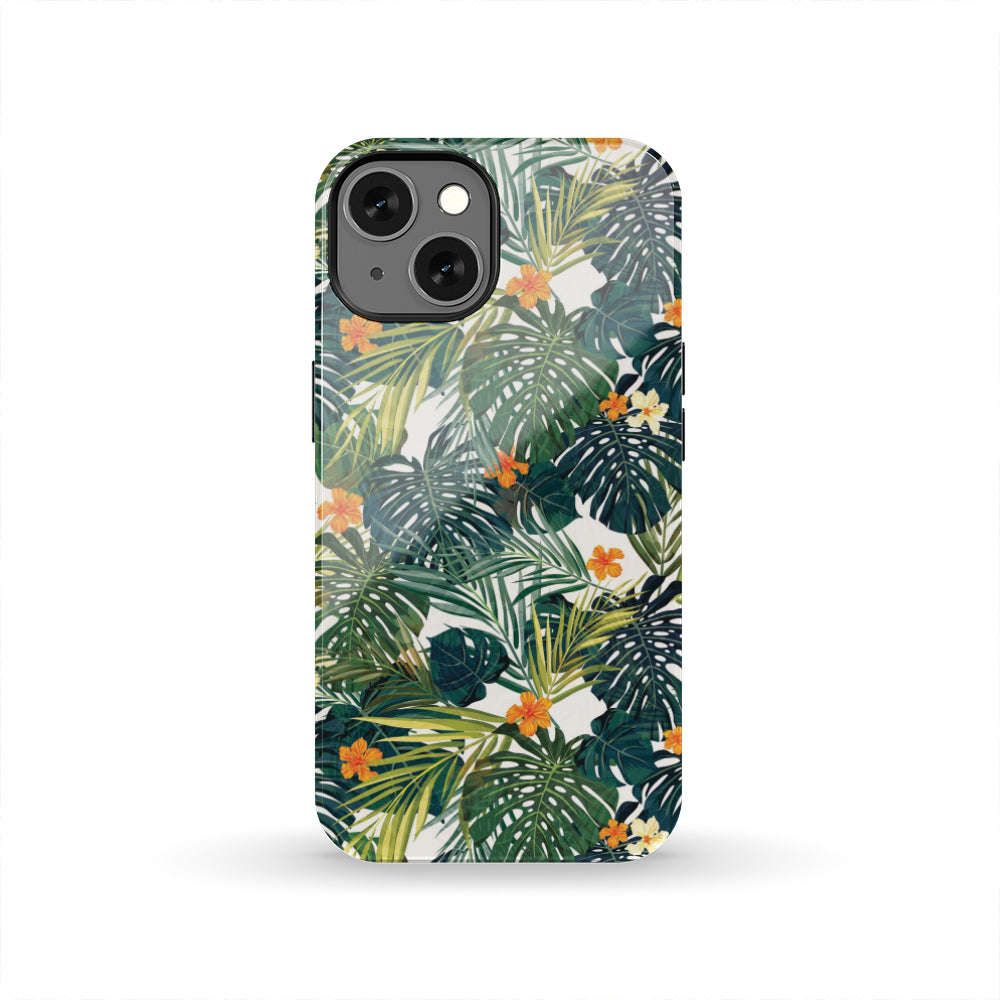 Summer Hawaiian Leaves Pattern Print Tough Phone Case