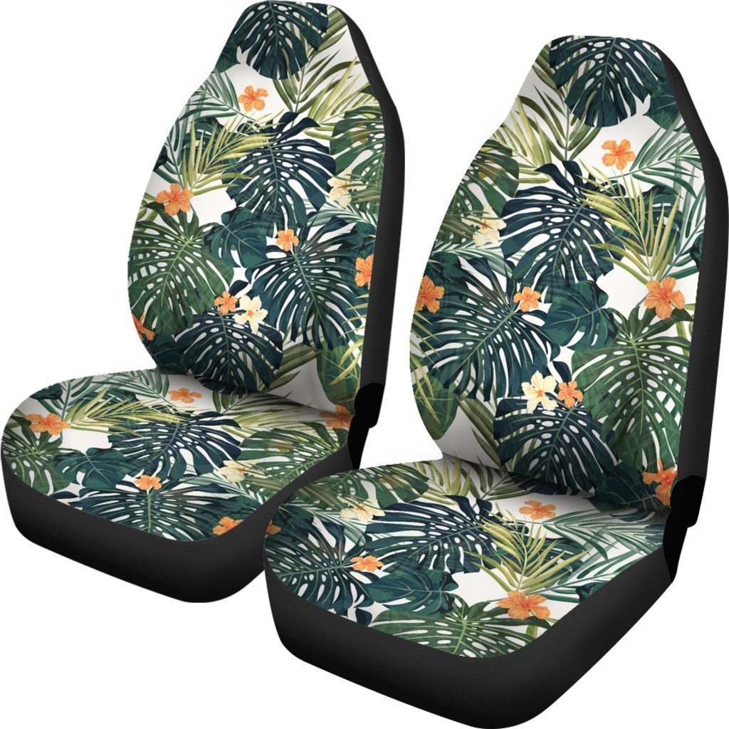 Summer Hawaiian Leaves Pattern Print Universal Fit Car Seat Covers