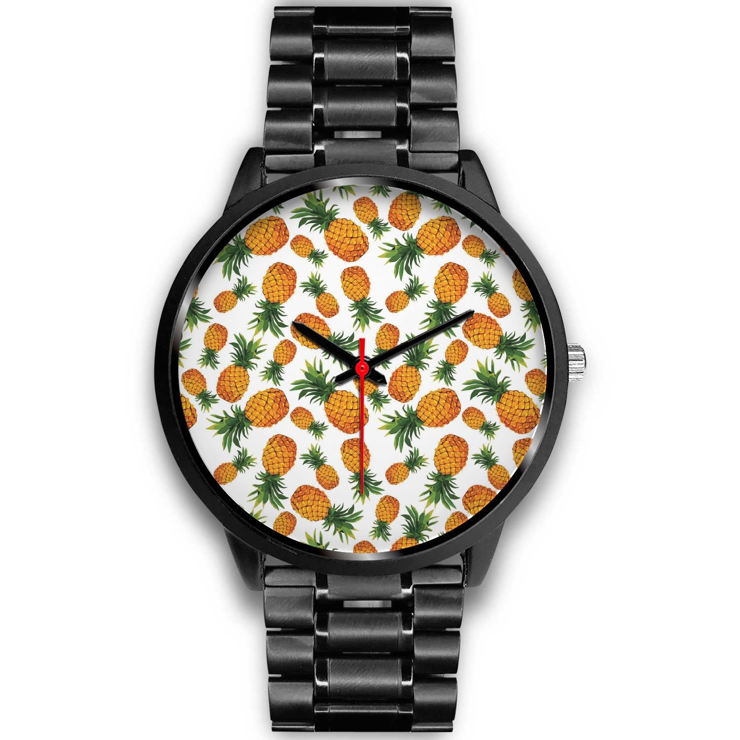 Summer Pineapple Pattern Print Black Watch