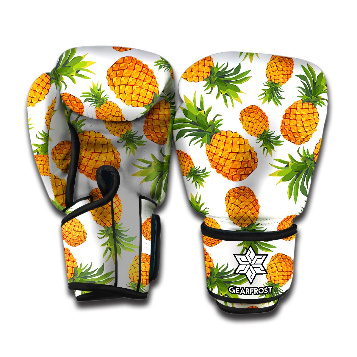 Summer Pineapple Pattern Print Boxing Gloves