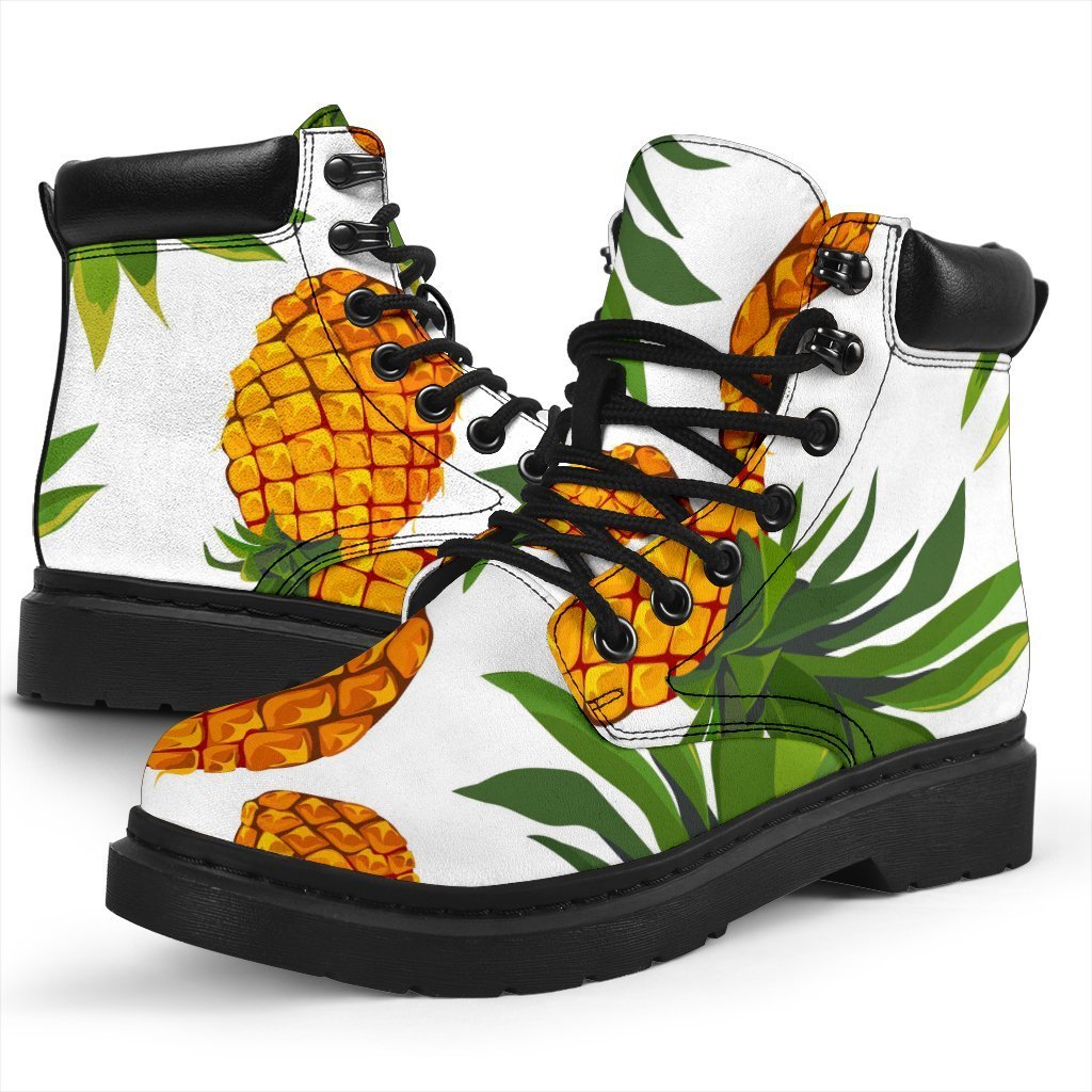 Summer Pineapple Pattern Print Classic Boots