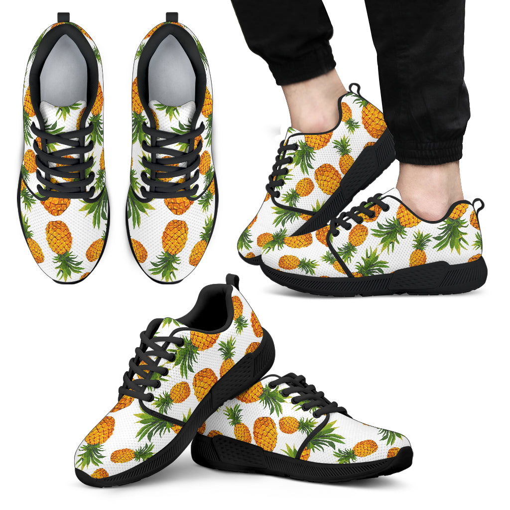 Summer Pineapple Pattern Print Men's Athletic Shoes