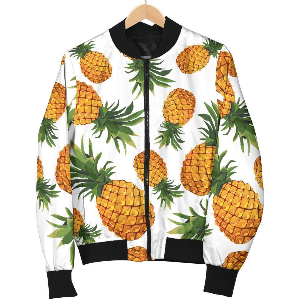 Summer Pineapple Pattern Print Men's Bomber Jacket