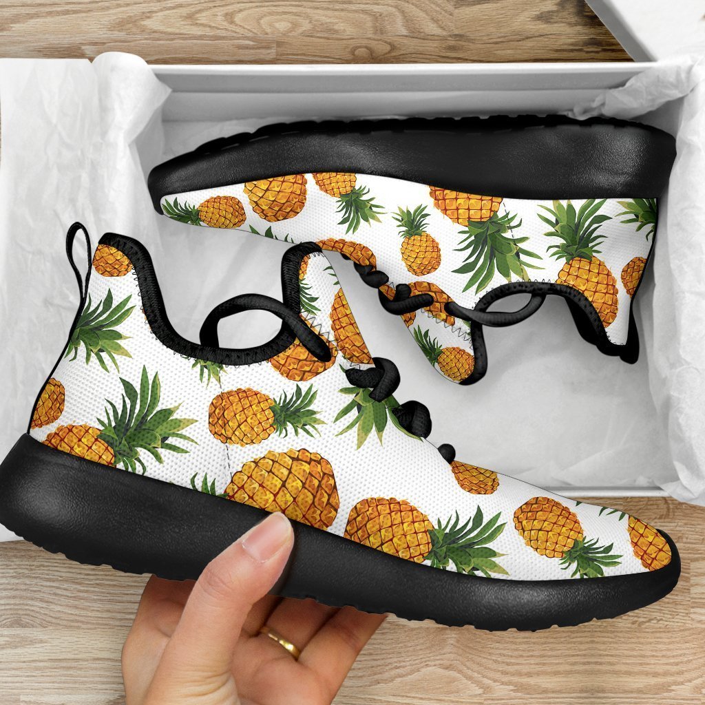 Summer Pineapple Pattern Print Mesh Knit Shoes