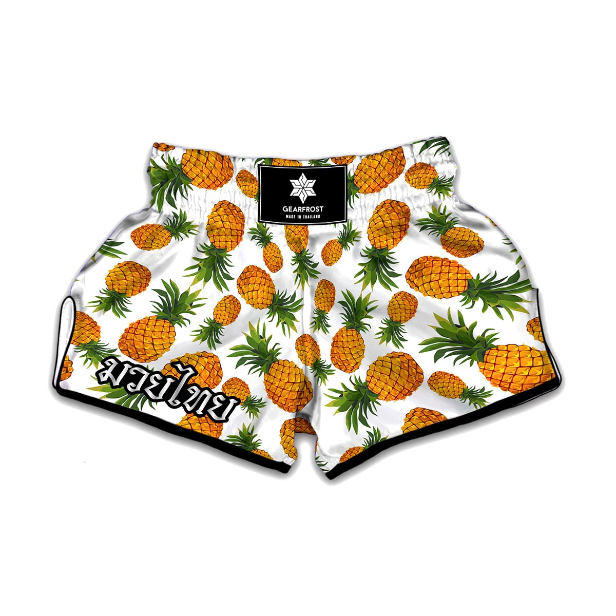 Summer Pineapple Pattern Print Muay Thai Boxing Shorts