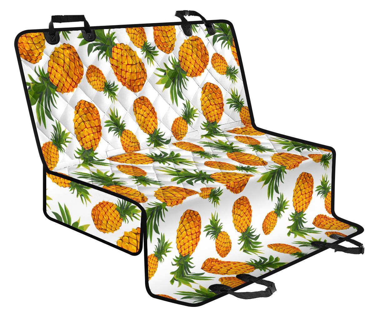 Summer Pineapple Pattern Print Pet Car Back Seat Cover