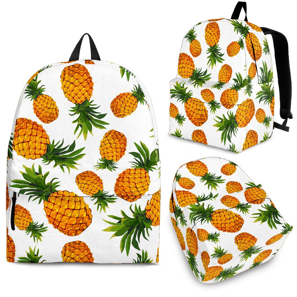 Summer Pineapple Pattern Print School Backpack