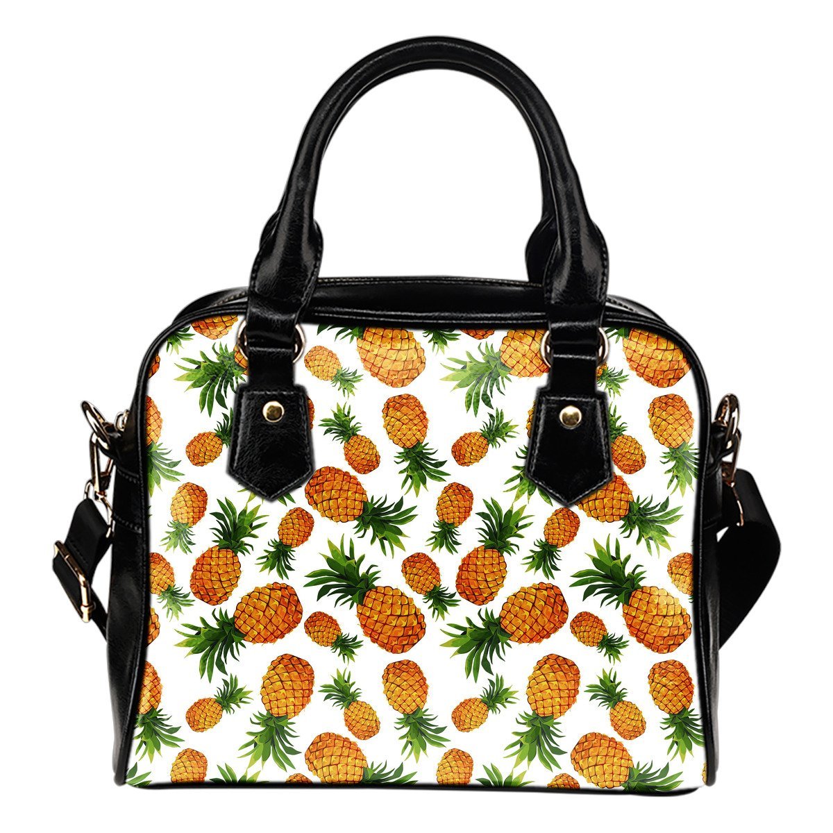 Summer Pineapple Pattern Print Shoulder Handbag