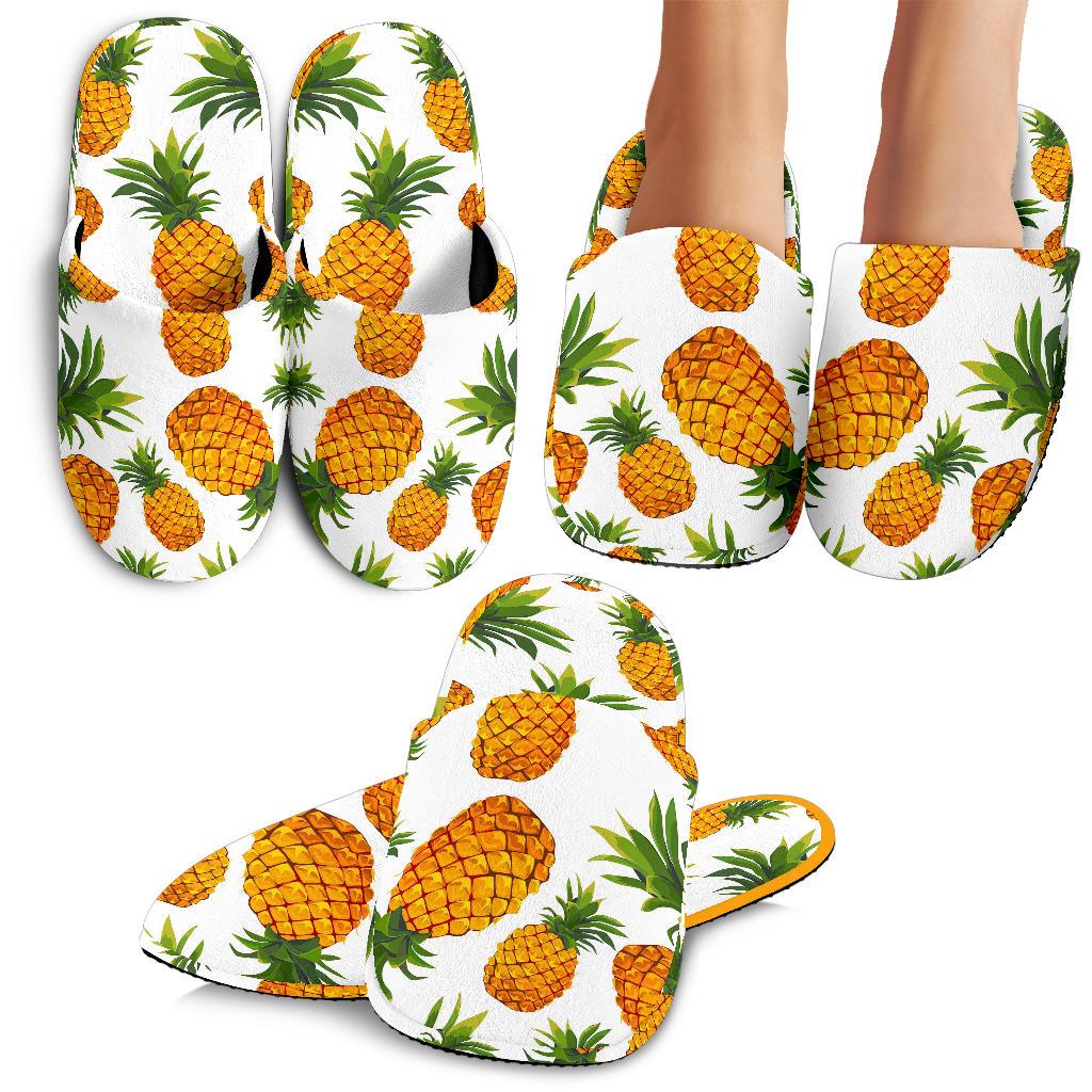 Summer Pineapple Pattern Print Slippers