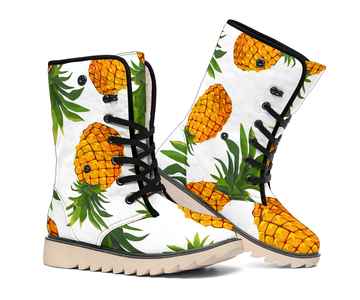 Summer Pineapple Pattern Print Winter Boots