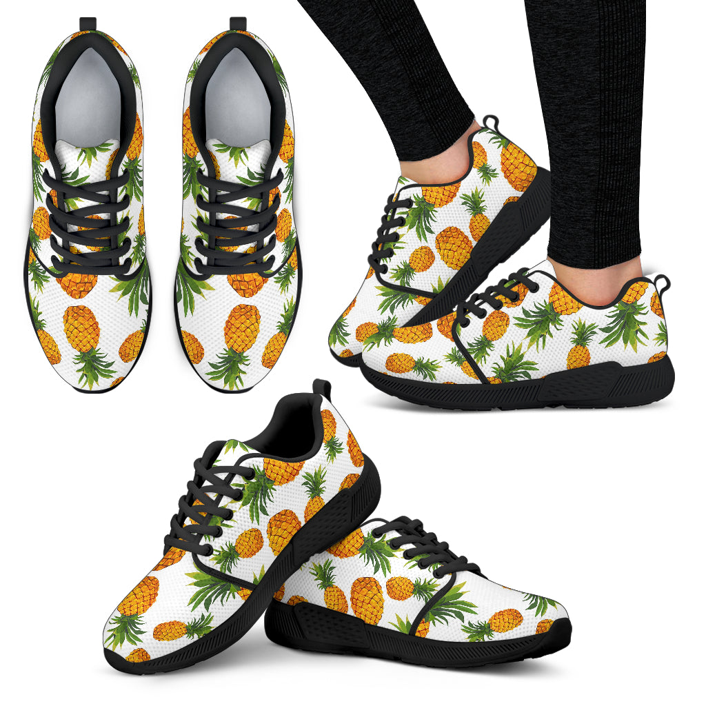 Summer Pineapple Pattern Print Women's Athletic Shoes