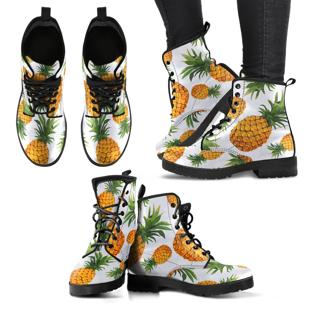 Summer Pineapple Pattern Print Women's Boots