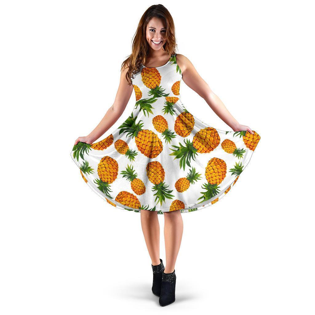 Summer Pineapple Pattern Print Women's Dress