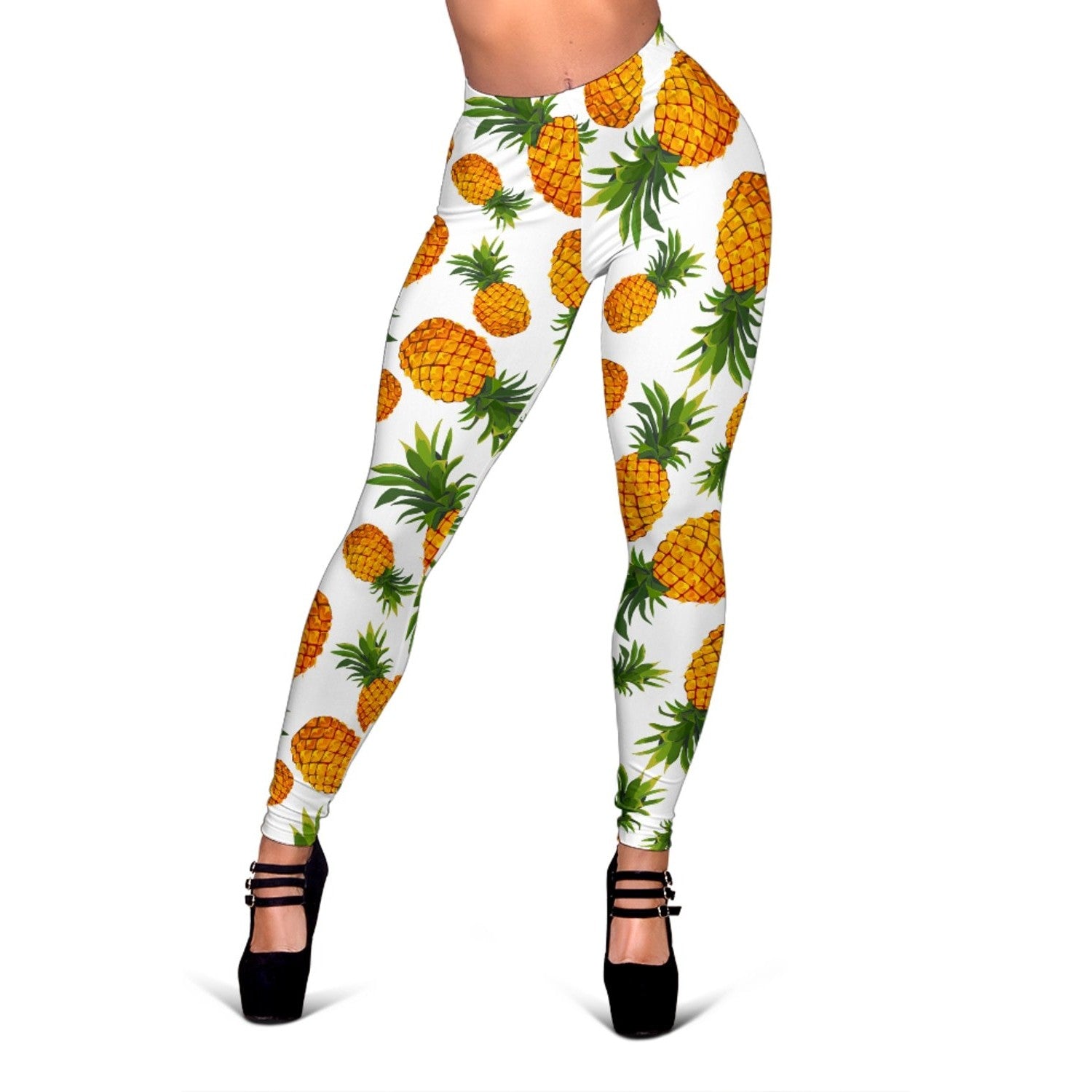 Summer Pineapple Pattern Print Women's Leggings