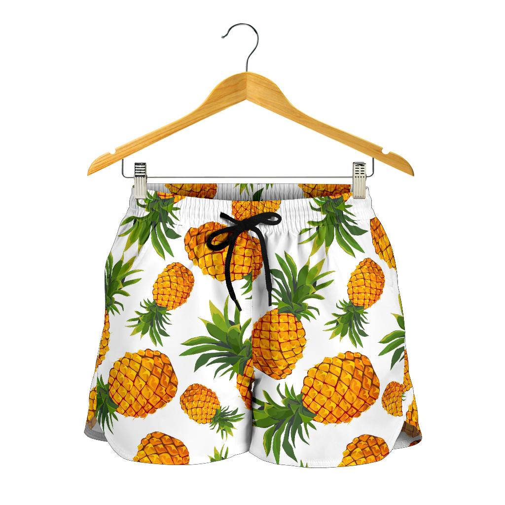 Summer Pineapple Pattern Print Women's Shorts