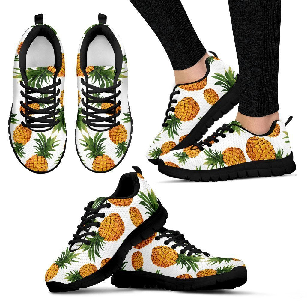 Summer Pineapple Pattern Print Women's Sneakers