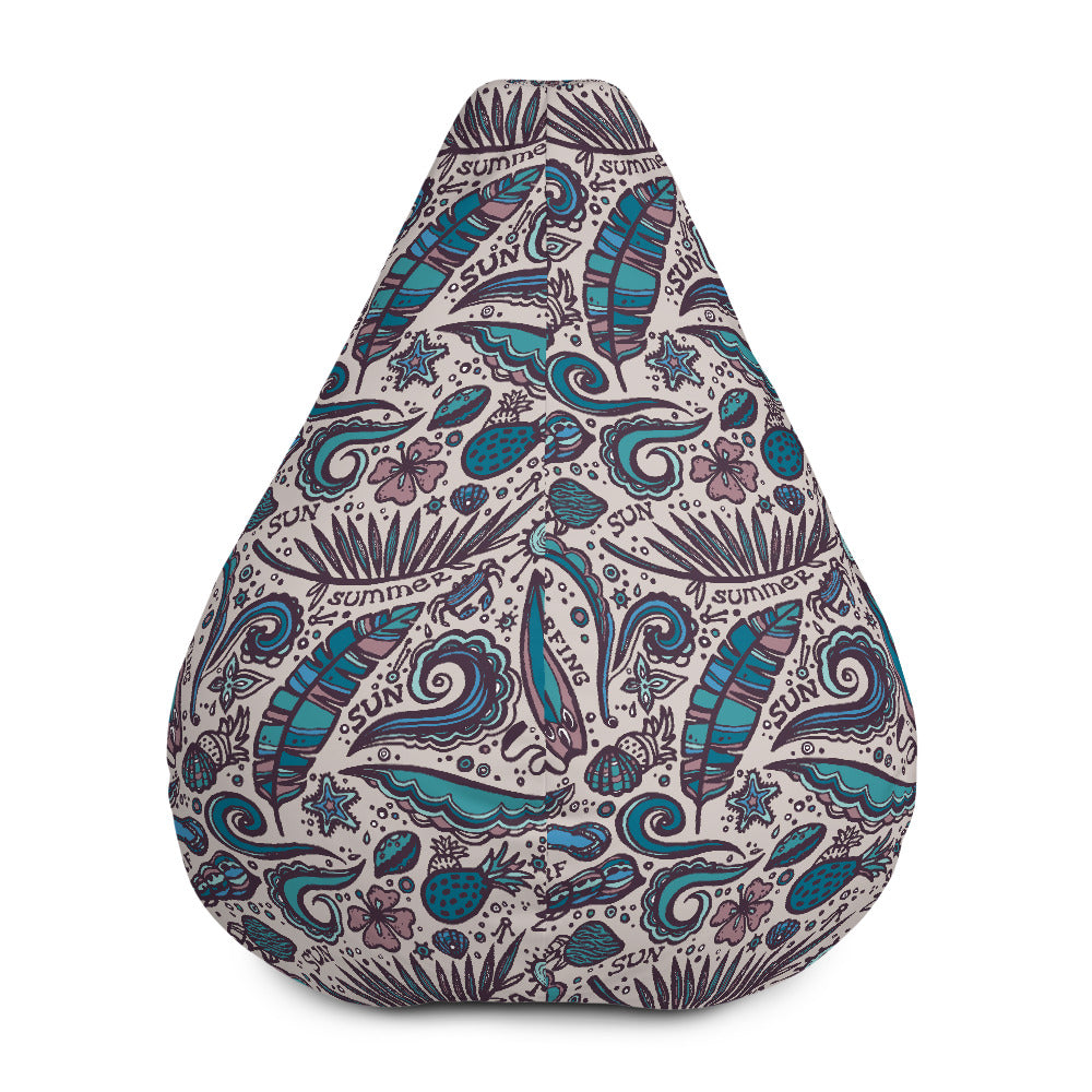 Summer Surfing Pattern Print Bean Bag Cover