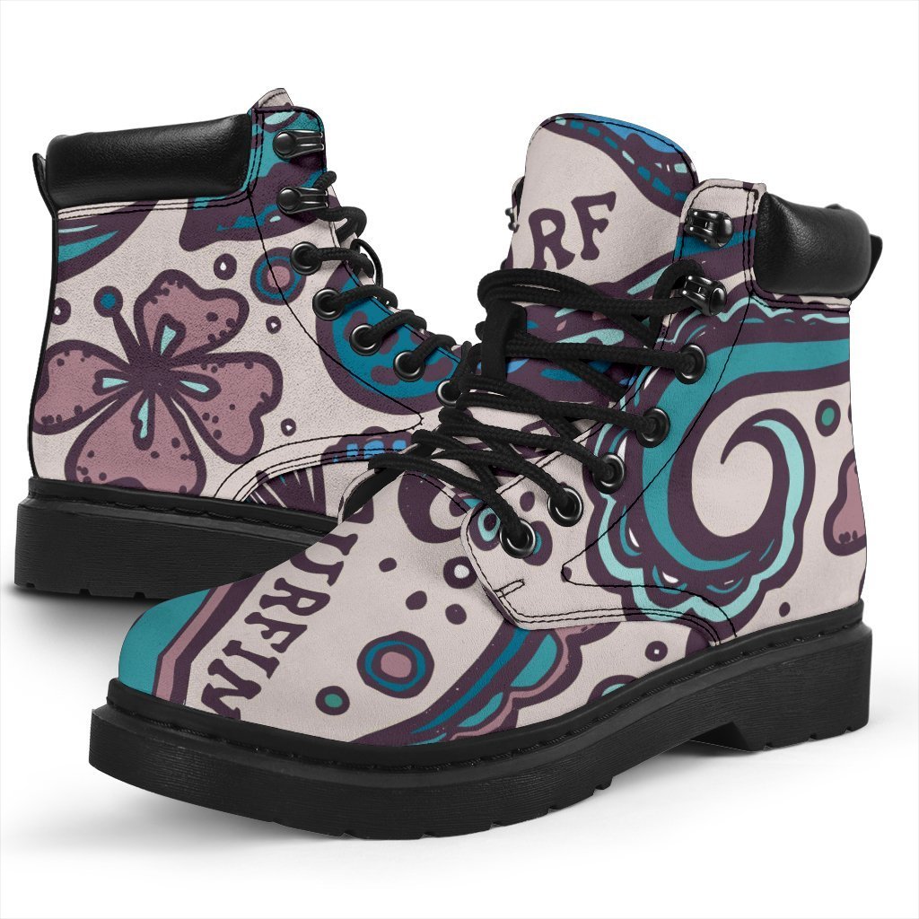 Summer Surfing Pattern Print Classic Boots